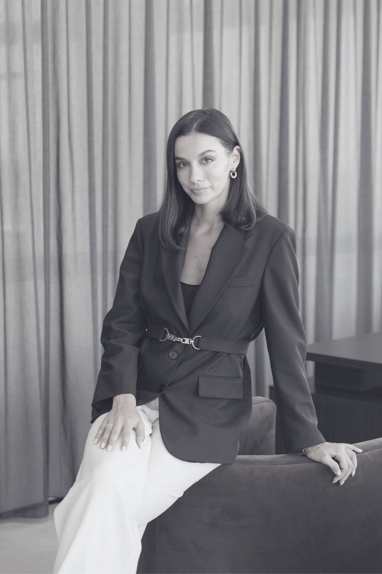 woman sitting on a chair