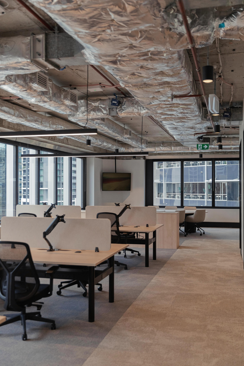 open plan workspace