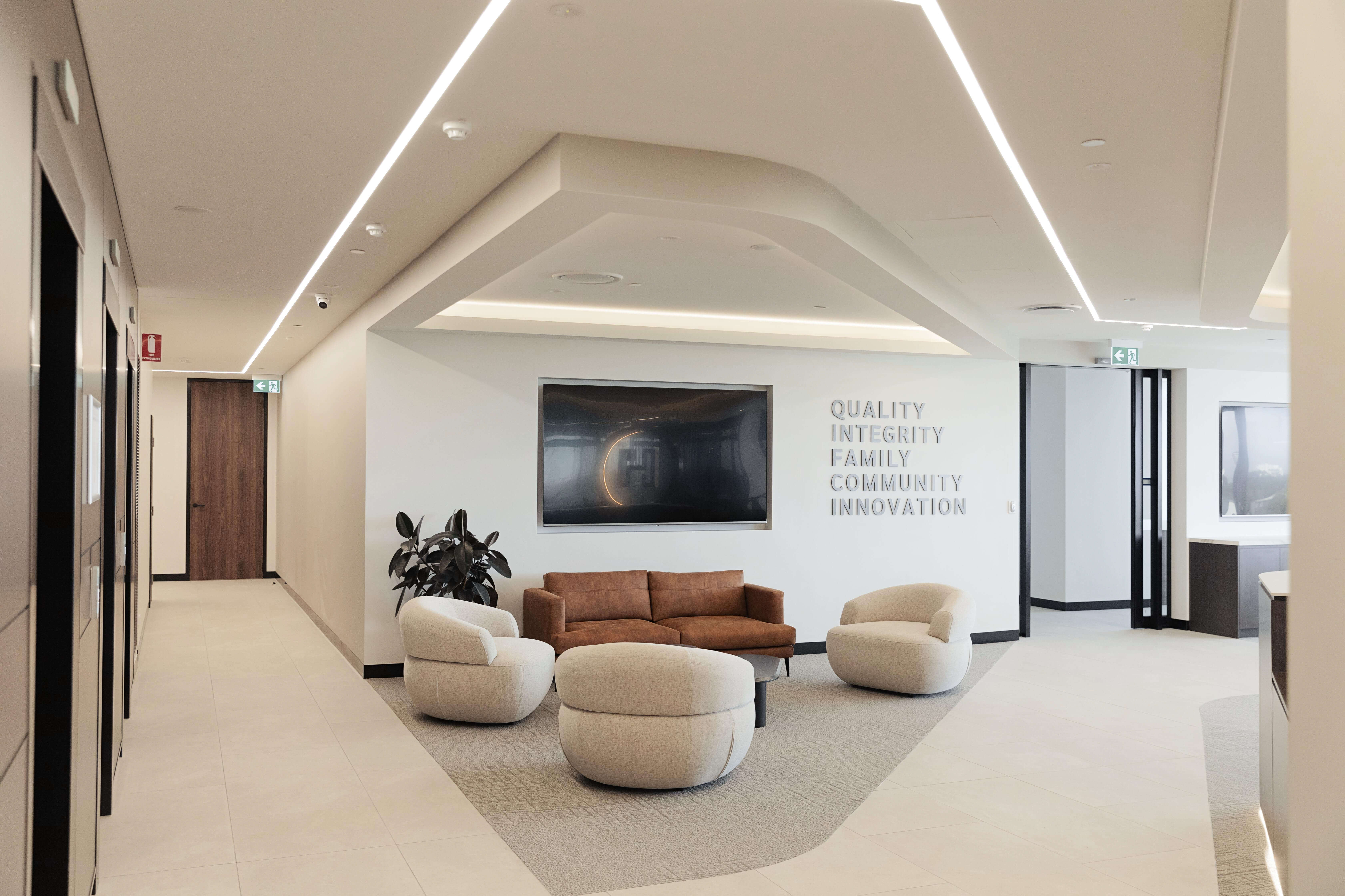 front entry area on office 