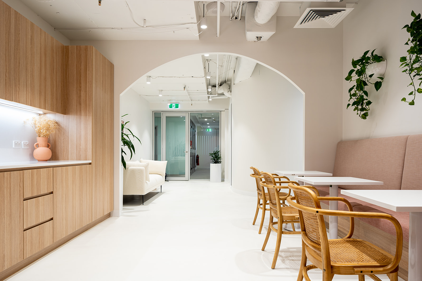 Terracotta colour palette injects warmth into this Sydney office space